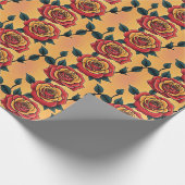 Red And Yellow Roses Cadeaupapier (Hoek)