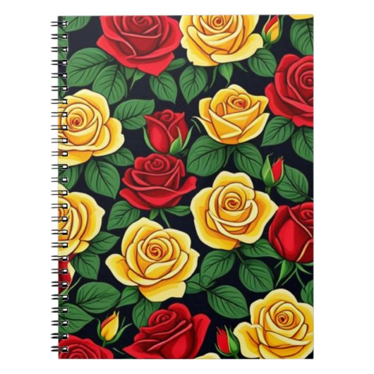 Red and Yellow Roses Spiral Notitieboek (Voorkant)