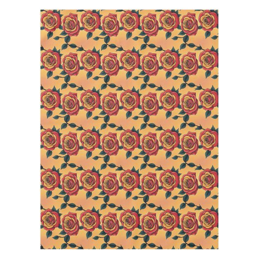Red And Yellow Roses Tafelkleed (Voorkant)