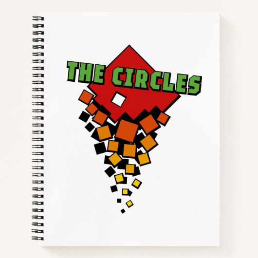 Red and Yellow Squares with Green the Circles Text Notitieboek (Voorkant)