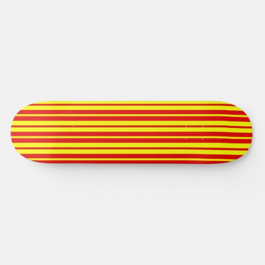 Red and Yellow Stripes Design Persoonlijk Skateboard (Horizontaal)