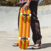 Red and Yellow Stripes Design Persoonlijk Skateboard