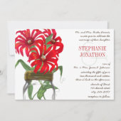 Red Andes Mountain Wild Flower Mason Jar Wedding Kaart (Voorkant)