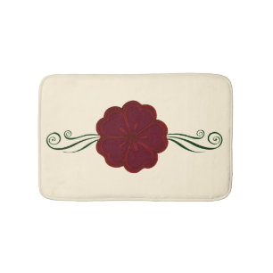 Red Anemone Flower Bath Mat
