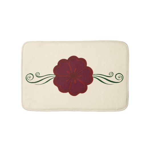 Red Anemone Flower Bath Mat (Voorkant)