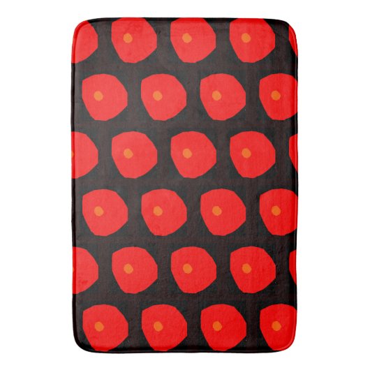Red anemones Bath Mat (Voorkant Verticaal)