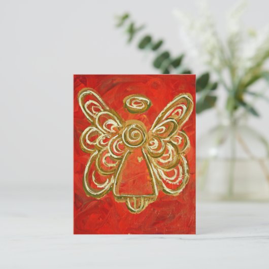 Red Angel Briefkaart (Staand voorkant)