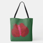 Red Angel Butterfly Tote Bag (Achterkant)