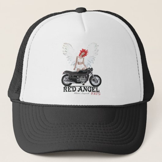 Red Angel Cafe Racer Motor Legend Trucker Pet (Voorkant)