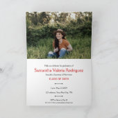 Red Angled Eight-Photo Afstudeerder Invitation (Binnen)