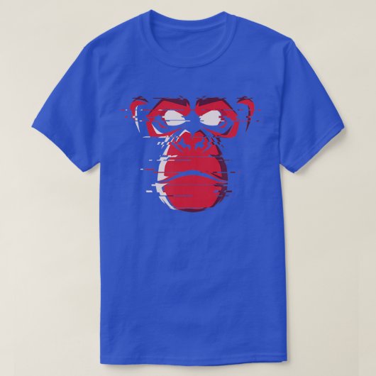 Red Angry Gorilla Ape Monkey Chimp T-shirt (Design voorkant)