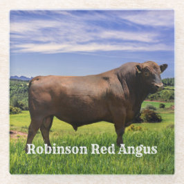 Red Angus Bull   Glazen Onderzetter