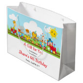 Red Animal Circus Trein Kinderen Verjaardag Dank u Groot Cadeauzakje (Achterkant Gekanteld)