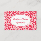 Red Animal Print Visitekaartje (Voorkant)