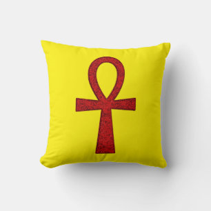 Red Ankh Kussen