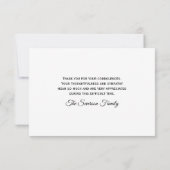 Red Annation Floral Bedankt voor uw sympathie (Achterkant)