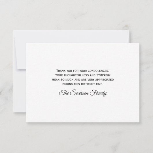 Red Annation Floral Bedankt voor uw sympathie (Achterkant)