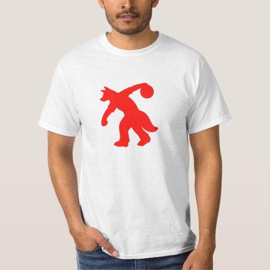 Red Anthropomorphic Canine Bowling Shirt 0001 (Voorkant)