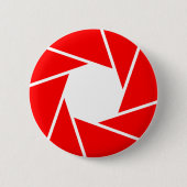 Red Aperature Ronde Button 5,7 Cm (Voorkant)