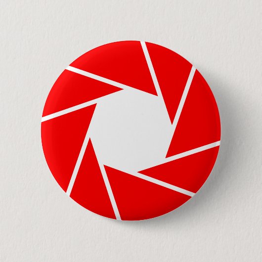Red Aperature Ronde Button 5,7 Cm (Voorkant)