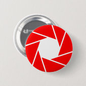 Red Aperature Ronde Button 5,7 Cm (Voorkant /achterkant)