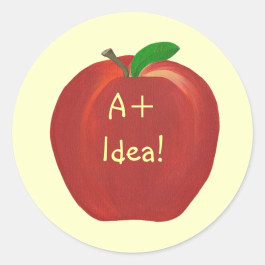 Red Apple, A+ Ideale stickers voor docenten (Voorkant)
