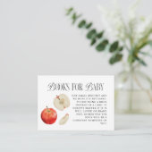 Red Apple Baby shower Book aanvraag Informatiekaartje (Staand voorkant)