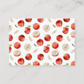 Red Apple Baby shower Book aanvraag Informatiekaartje (Achterkant)