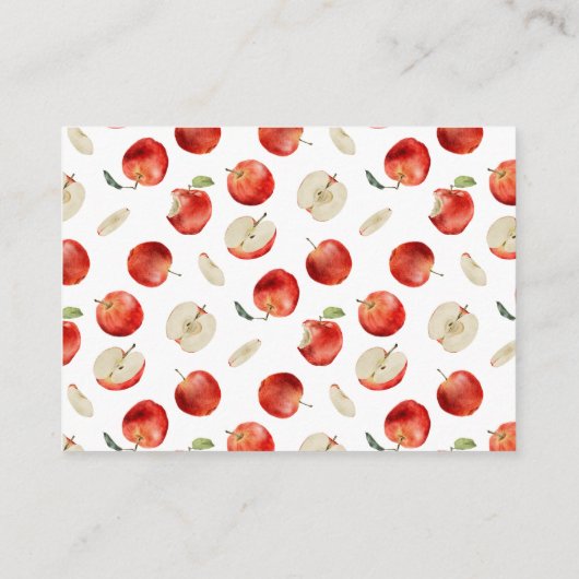 Red Apple Baby shower Book aanvraag Informatiekaartje (Achterkant)