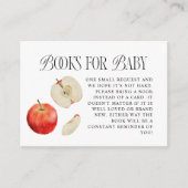 Red Apple Baby shower Book aanvraag Informatiekaartje (Voorkant)