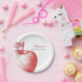 Red Apple Baby shower Borden Papieren Bordje (Feest)