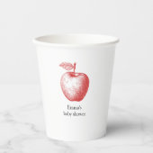 Red Apple Baby shower Cups Papieren Bekers (Voorkant)