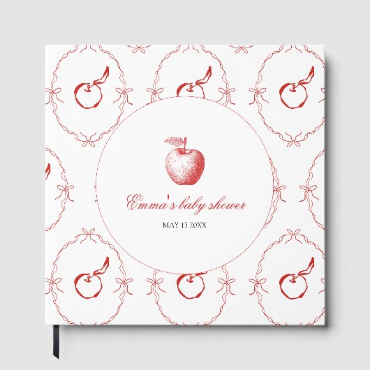 Red Apple Baby shower gastenboek (Voorkant)