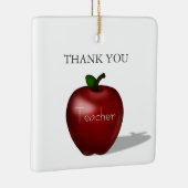 Red Apple "Bedankt leraar" Persoonlijk bericht Keramisch Ornament (Rechts)