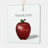 Red Apple "Bedankt leraar" Persoonlijk bericht Keramisch Ornament (Links)