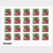 Red Apple bedankt Vierkante Sticker (Vel)