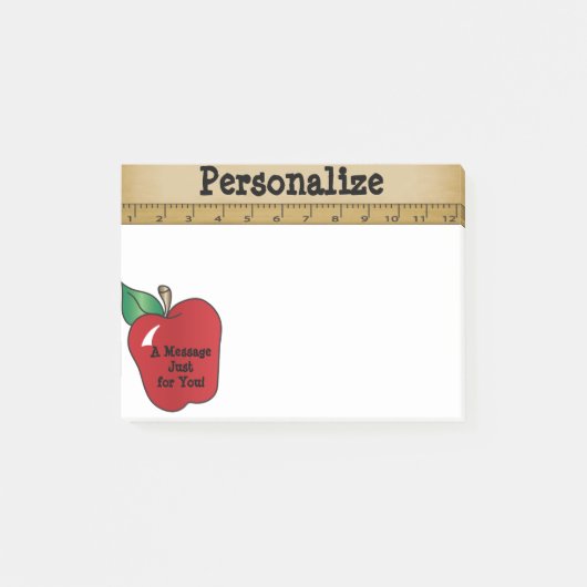 Red Apple 🍎 Bericht voor een leraar Post-it® Notes (Voorkant)