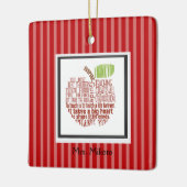 Red Apple Best Teacher Kerstversier Ornament (Links)