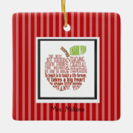 Red Apple Best Teacher Kerstversier Ornament