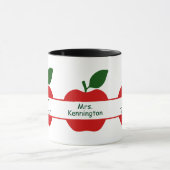Red Apple Best Teacher Personalized Mok (Midden)