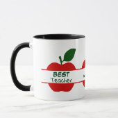 Red Apple Best Teacher Personalized Mok (Links)