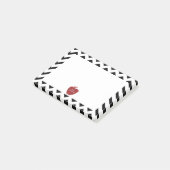 Red Apple Black Chevron Teacher Post-it® notes (Schuin)