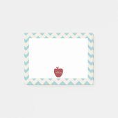 Red Apple Blue Chevron Teacher Post-it® notes (Voorkant)