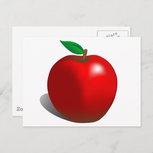 Red Apple Briefkaart (Voorkant / Achterkant)