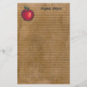Red Apple Brown Briefpapier (Voorkant)