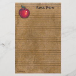 Red Apple Brown Briefpapier
