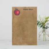Red Apple Brown Briefpapier (Staand voorkant)