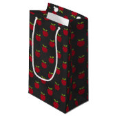 Red Apple Chalkboard Patroon Klein Cadeauzakje (Voorkant Gekanteld)