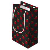 Red Apple Chalkboard Patroon Klein Cadeauzakje (Achterkant Gekanteld)