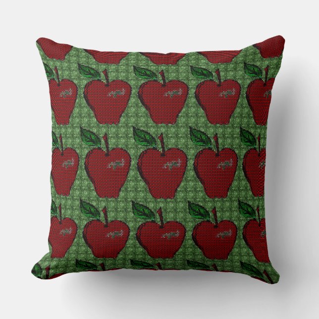 Red Apple/Country Mint Sierkussen-Design 2 Kussen (Voorkant)